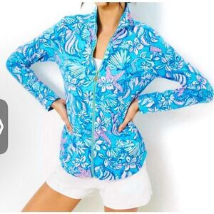 NEW LILLY PULITZER leona zip up in sound the sirens